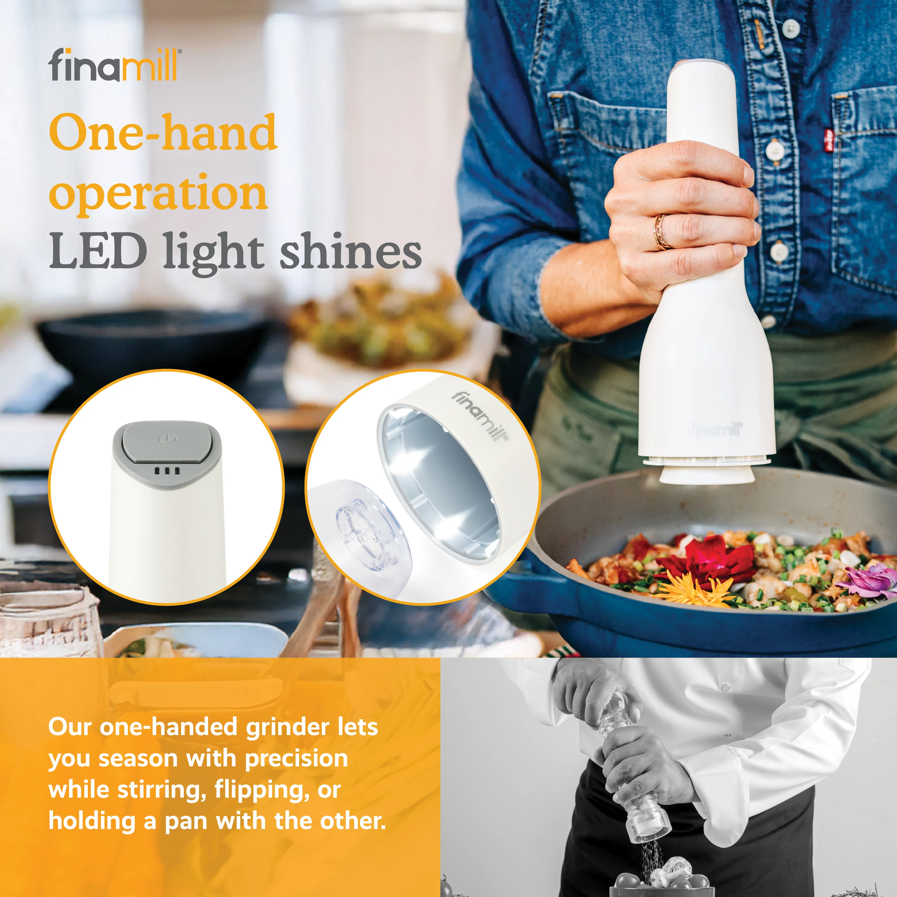 FinaMill Rechargeable Mill - Pepper & Spice Grinder in One - Image 12