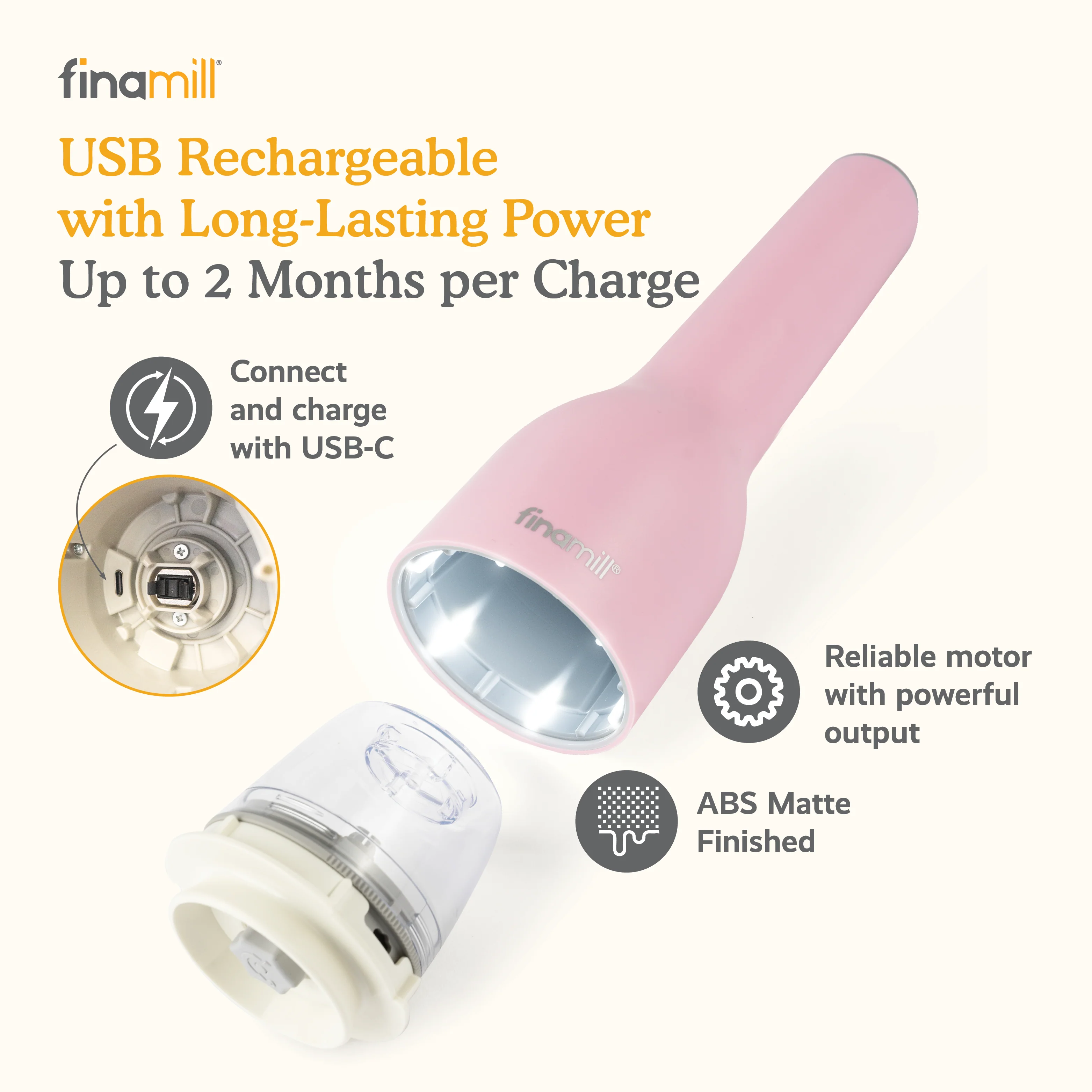FinaMill Rechargeable Mill - Pepper & Spice Grinder in One - Image 17