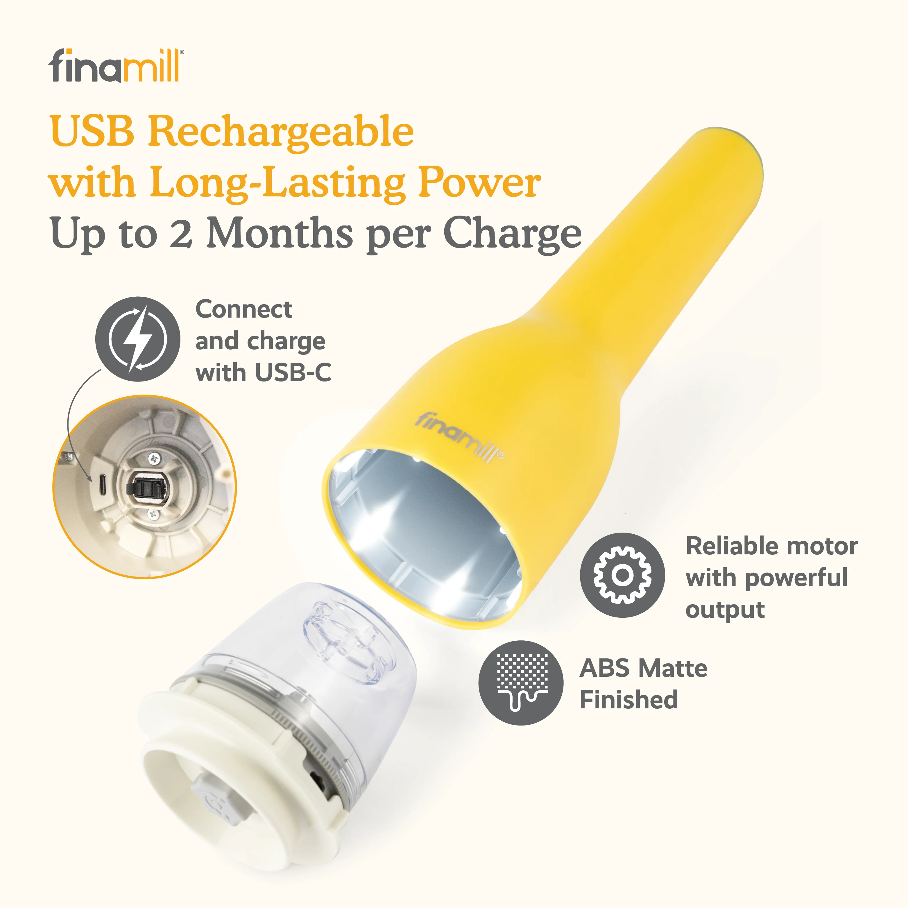 FinaMill Rechargeable Mill - Pepper & Spice Grinder in One - Image 23