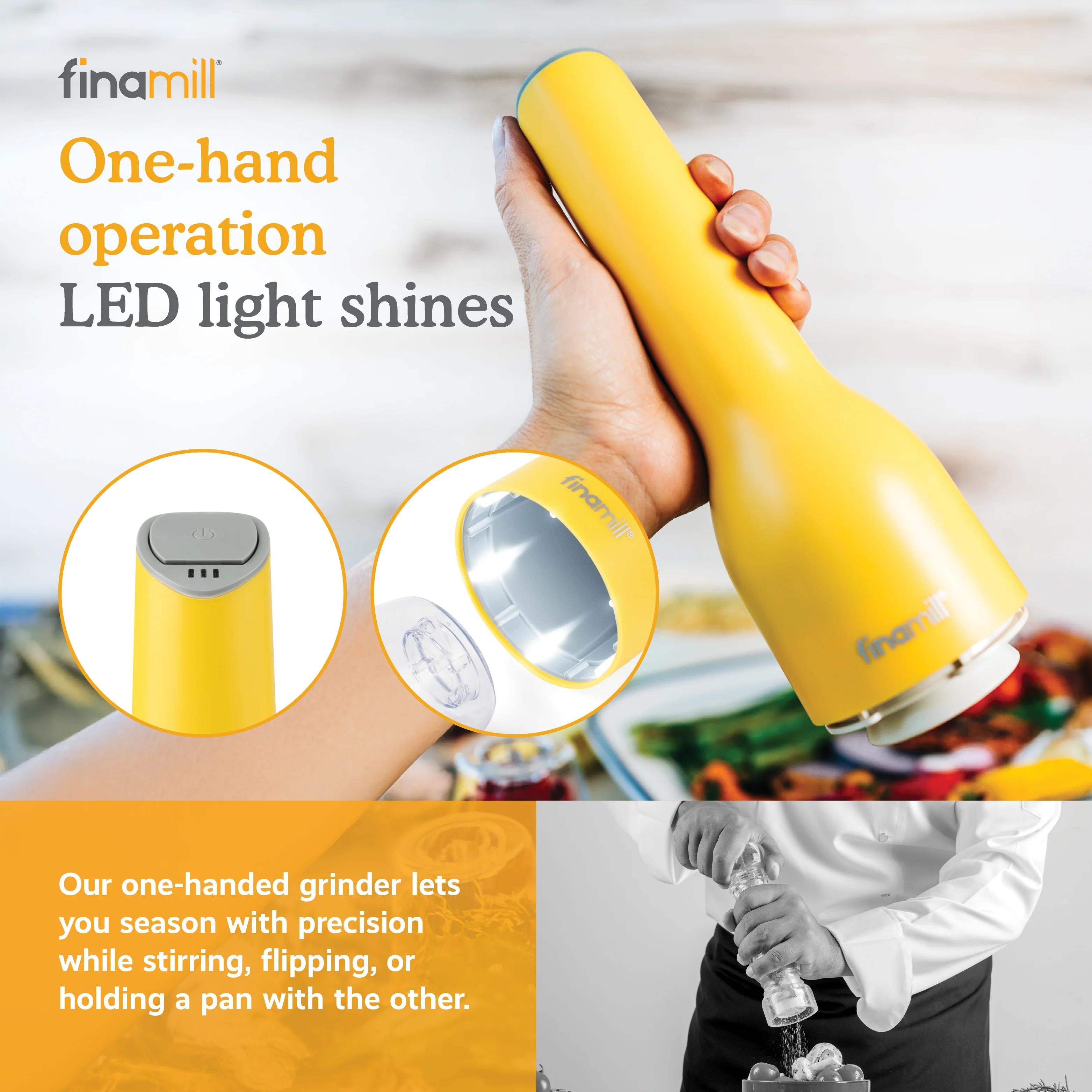 FinaMill Rechargeable Mill - Pepper & Spice Grinder in One - Image 24