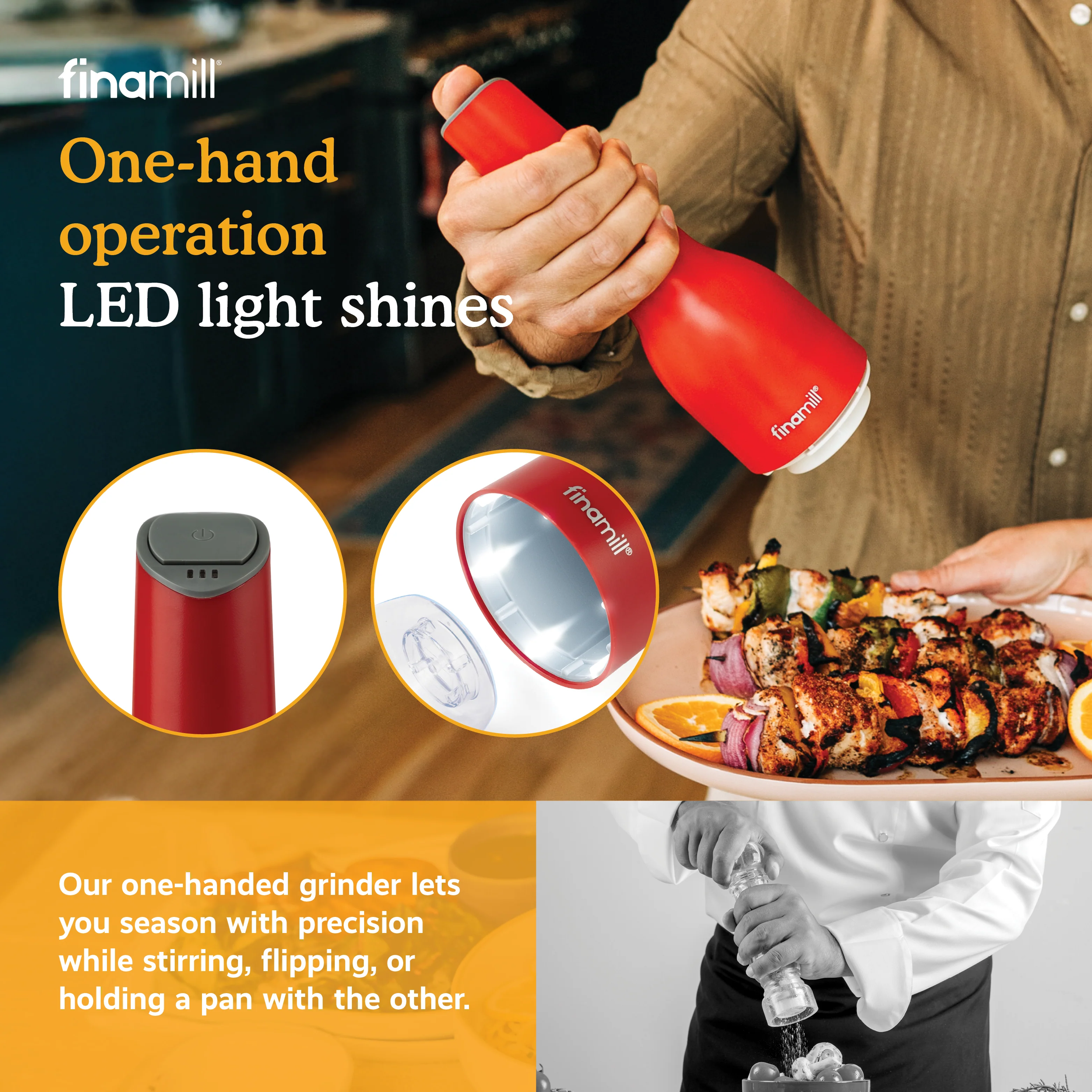 FinaMill Rechargeable Mill - Pepper & Spice Grinder in One - Image 9